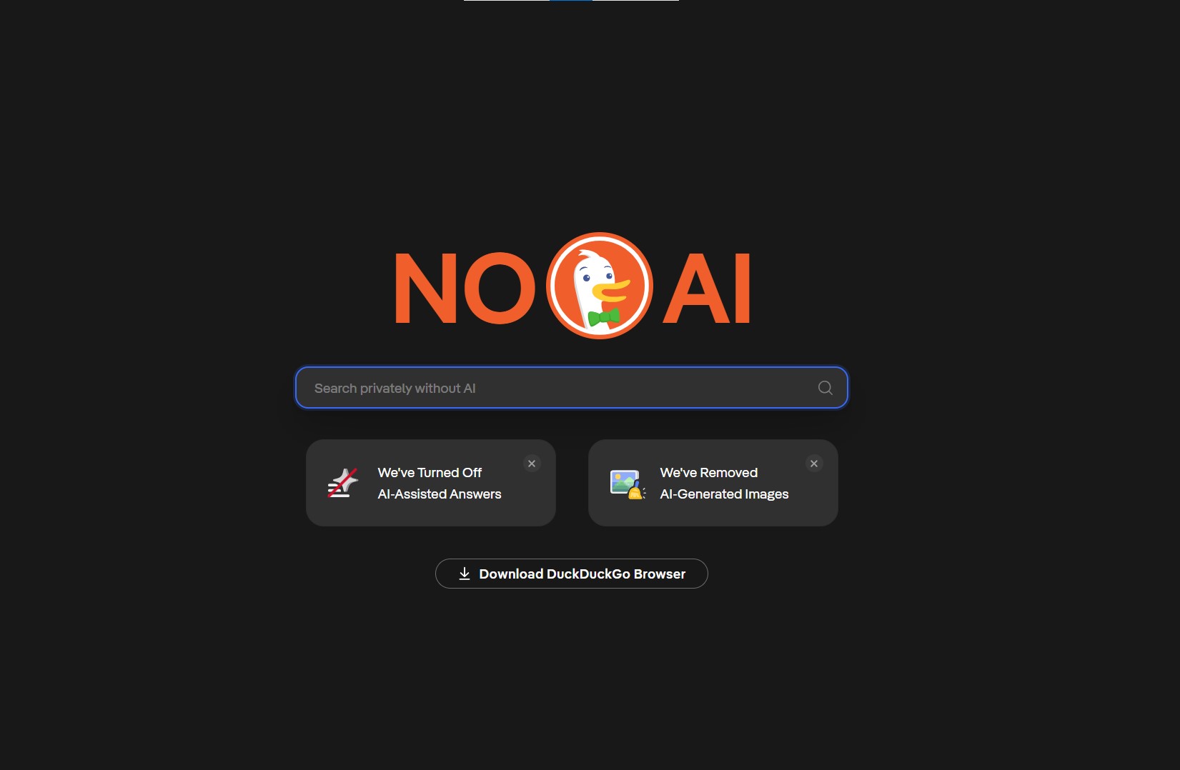 DuckDuckGo and Google AI search illustration
